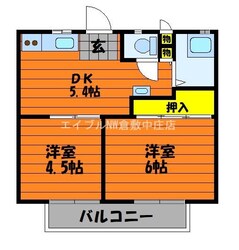 高見ハイツBの物件間取画像